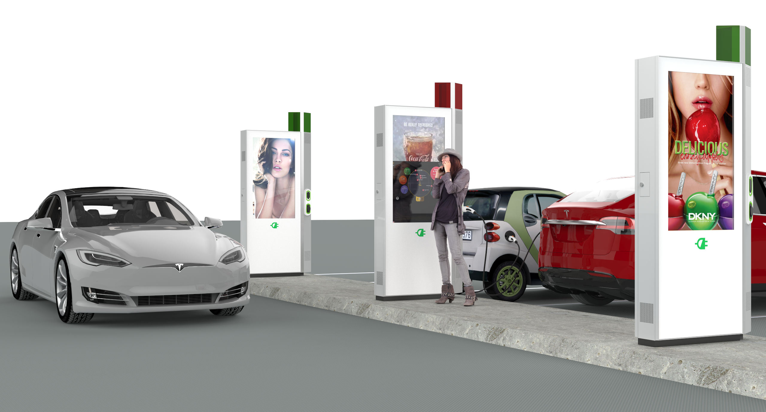 Parking Lot Multi-charging Bay Installation