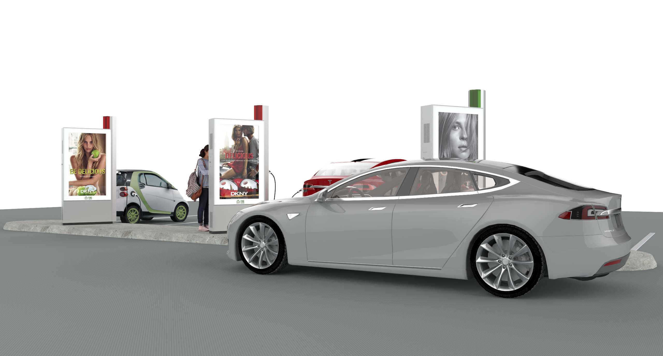 Parking Lot Multi-charging Bay Installation