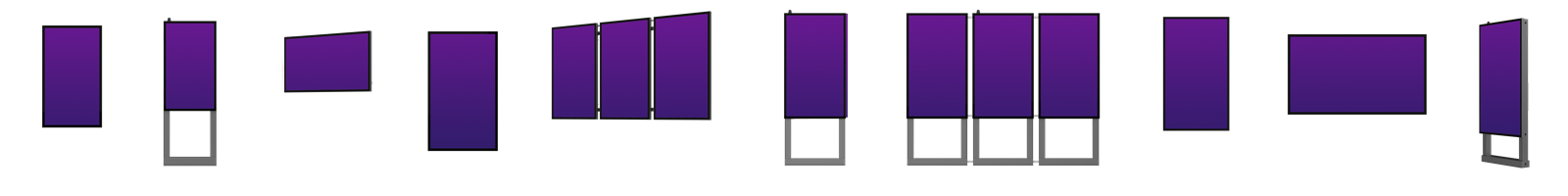 PlacardVS indoor digital display mounting options